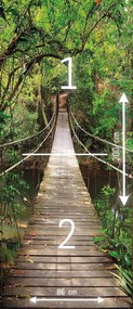Fotótapéta ajtóra JUNGLE BRIDGE 86x200 cm
