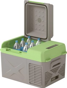 Outsunny 12 Literes Kompresszor Hűtőláda Elektromos Hűtőláda Csatlakoztatható Hűtési Funkcióval Fagyasztóláda Hőszigetelt Doboz Mini Hűtő 12/220 Volt