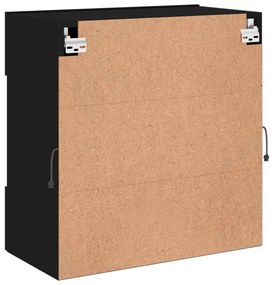 fekete falra szerelhető TV-szekrény LED-lámpákkal 58,5x30x60,5