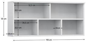 Függesztett polc Famira (fehér) . 1116338