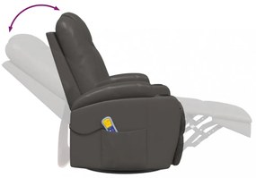 antracitszürke műbőr masszázshintaszék