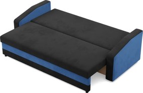 Hewlet kanapéágy, szövet anyag, hab töltet, fekete - kék
