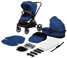 Lionelo - MIKA 2 az 1-ben kombinált babakocsi, tengerészkék