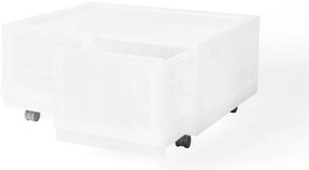 Wave twin Mist moduláris tárolódoboz kerekekkel54,6 x 43,4 x 22 cm, széles - 2 fiók - kerekek