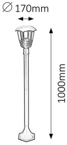 Rabalux 8568 - Kültéri lámpa MARSEILLE 1xE27/60W/230V