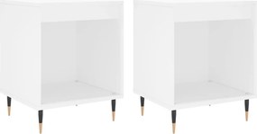 vidaXL 2 db fehér szerelt fa éjjeliszekrény 40 x 35 x 50 cm