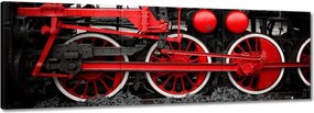 Vászonkép 60x20 Piros meghajtó kerekek