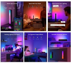 Govee - 2 db Flow Plus SMART LED TV & Gaming RGBICWW Wi-Fi szett