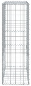 horganyzott vas gabion kosár fedéllel 100 x 50 x 150 cm