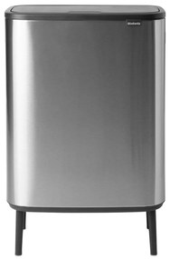Matt ezüstszínű acél érintésre nyíló szelektív szemetes 60 l Bo Touch Bin Hi – Brabantia