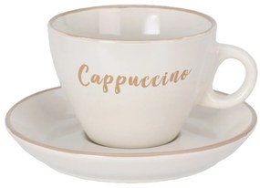 4 db Cappuccino 220 ml-es kőagyag csésze éscsészealj szett, vegyes színekben
