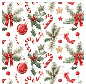Karácsonyi háromrétegű papírszalvéta 25x25 cm 20 db-os Christmas Elements
