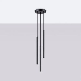 Sollux SL.1341 - Csillár zsinóron ARCHE 3xG9/8W/230V fekete