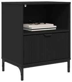 Éjjeliszekrények fiókkal 2 pcs Fekete 49 x 36 x 61 cm Faanyag