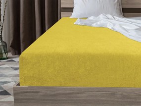 Frottír EXCLUSIVE sárga lepedő 180x200 cm