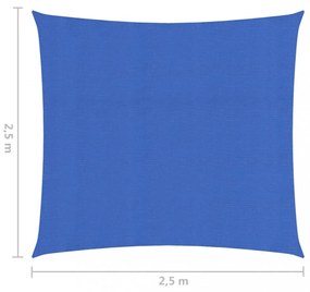 kék HDPE napvitorla 160 g/m² 2,5 x 2,5 m