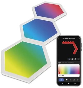 Bővítő készlet 3x RGBIC dimmelhető LED panel 1,8W 230V Wi-Fi Tuya