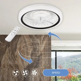 LED Mennyezeti lámpa ventilátorral GEMMA LED/37W/230V fehér + távirányító