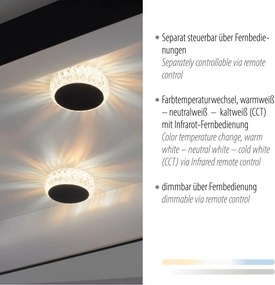 Paul Neuhaus glamour modern mennyezeti lámpa vertigo fekete pln14385-18