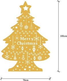 XMASGOLD fém karácsonyi fényfüzér, 70×100 cm