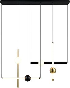 Fekete-aranyszínű LED dimmelhető függőlámpa Melita – Trio