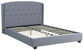 Szürke Kárpitozott Ágykeret 140x200 ANGELO
