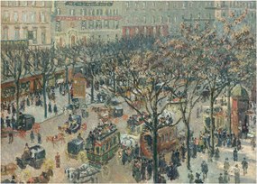 Üveg kép - Camille Pissarro, Boulevard des Italiens, Morning, Sunlight, reprodukciók (70x50 cm)