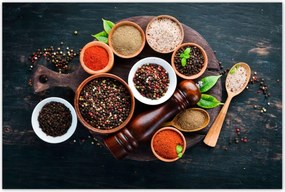 Poszterek 120x80 Bors színes só deszka