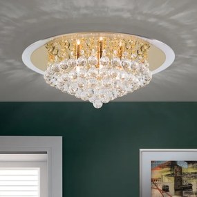 Orion DLU 2378/6/50-Kristály mennyezeti lámpa GLORIA 6xG9/40W/230V átm. 50 cm arany