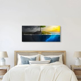 Két oldalt mutató kép (120x50 cm)