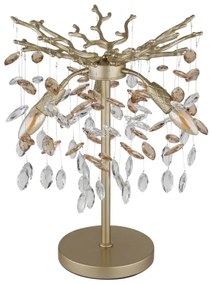 Globo 64138TG - QUEENA asztali lámpa 3xE14/40W/230V arany