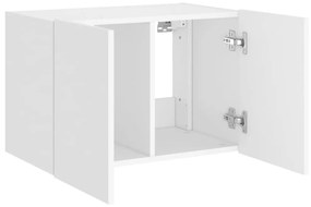 fehér falra szerelhető TV-szekrény LED-lámpákkal 60x35x41 cm
