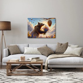 Kép - Medve és méhek (70x50 cm)
