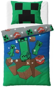 Minecraft Creeper Explode ágyneműhuzat 140×200cm, 80×80 cm