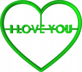 Prémium Mézeskalács lyukasztó keksz Valentin Nap Szív I Love You 8cm