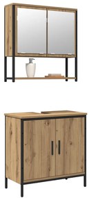 2 darabos fürdőszobabútor szett artisan tölgy falemez