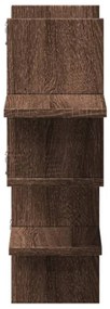 barna tölgy színű szerelt fa fali polc 124,5 x 18 x 60,5 cm