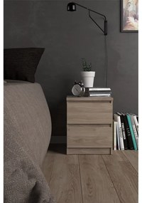 Természetes színű éjjeliszekrény tölgyfa dekorral Naia - Tvilum
