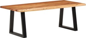 vidaXL tömör akácfa dohányzóasztal 110 x 55 x 40 cm
