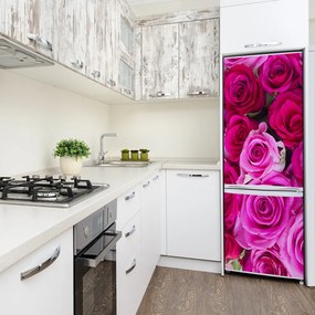 Hűtő matrica Rózsaszín rózsa FridgeStick-70x190-f-119338760