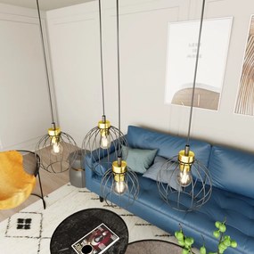 Emibig modern függeszték nando fekete arany emi1368/4