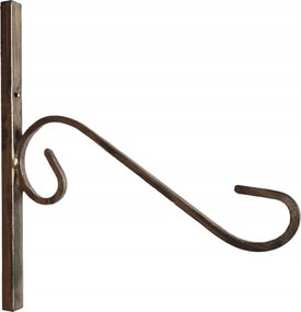 Horog fém fogantyú 30cm lampion virágtartó akasztó arany színű