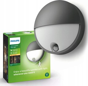 LED-es kerti lámpa Homlokzati fali lámpa 6W Capricorn Mozgásérzékelő Philips