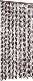 vidaXL barna és fehér zsenília rovarfüggöny 100 x 220 cm