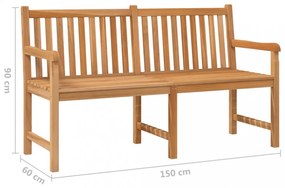 tömör tíkfa kerti pad 150 cm