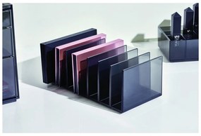 Matt fekete újrahasznosított műanyag fürdőszobai rendszerező kozmetikumokhoz Palette Station – iDesign