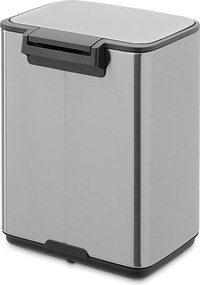 Matt ezüstszínű acél pedálos szemetes 4 l Bo – Brabantia