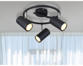 Globo 57914-3 - Spotlámpa ALLVI 3xGU10/25W/230V fekete