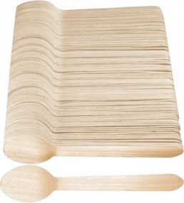 Eldobható fa evőeszköz kanál öko 16 cm 100 db