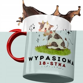 Piros Bögre Születésnapra 18 18. 18. Ajándék Nyomtatott Fotóval